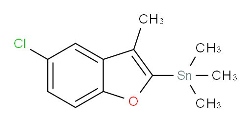 (5-chloro-3-methylbenzofuran-2-yl)trimethylstannane