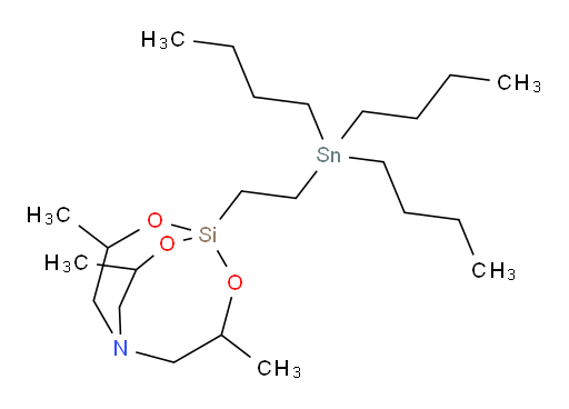 3,7,10-trimethyl-1-(2-(tributylstannyl)ethyl)-2,8,9-trioxa-5-aza-1-silabicyclo[3.3.3]undecane
