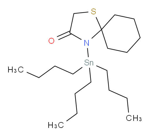 4-(三丁基锡基)-1-硫代-4-氮杂螺[4.5]癸烷-3-酮