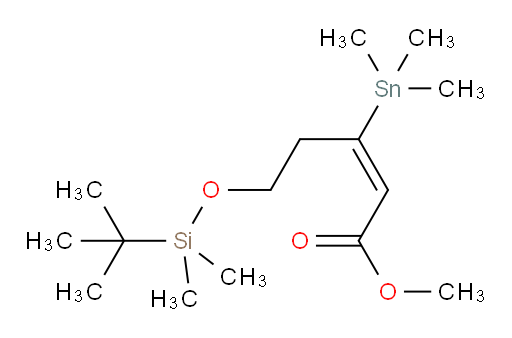 (E)-甲基 5-((叔丁基二甲基sil氧基))-3-(三甲基锡基)戊-2-烯酸酯