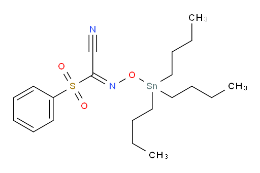 (E)-1-(phenylsulfonyl)-N-((tributylstannyl)oxy)methanimidoyl cyanide