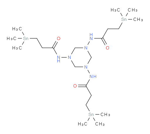 N,N',N''-(1,3,5-triazinane-1,3,5-triyl)tris(3-(trimethylstannyl)propanamide)