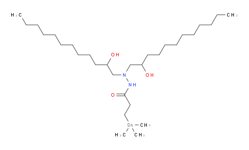 N',N'-bis(2-hydroxydodecyl)-3-(trimethylstannyl)propanehydrazide