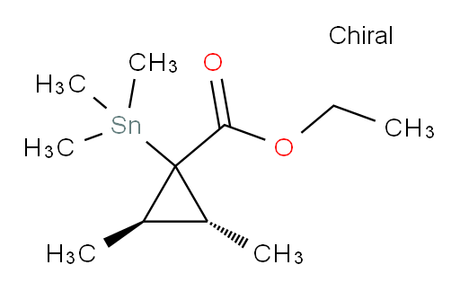 (2R,3R)-ethyl 2,3-dimethyl-1-(trimethylstannyl)cyclopropanecarboxylate