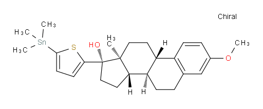 (8R,9S,13S,14S,17S)-3-methoxy-13-methyl-17-(5-(trimethylstannyl)thiophen-2-yl)-7,8,9,11,12,13,14,15,16,17-decahydro-6H-cyclopenta[a]phenanthren-17-ol
