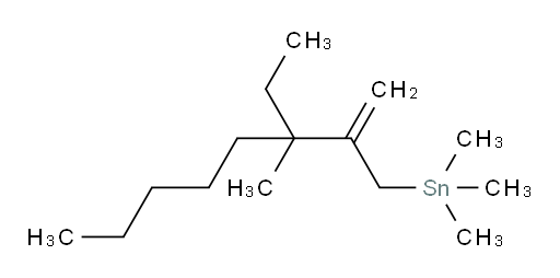 (3-ethyl-3-methyl-2-methyleneoctyl)trimethylstannane