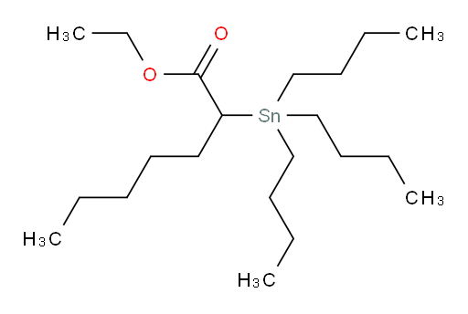 ethyl 2-(tributylstannyl)heptanoate