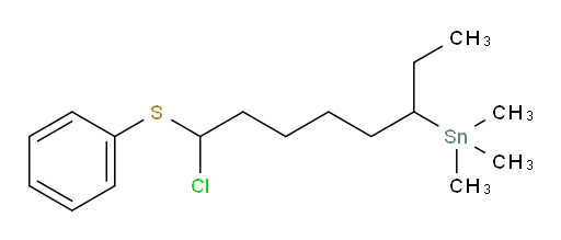 (8-chloro-8-(phenylthio)octan-3-yl)trimethylstannane