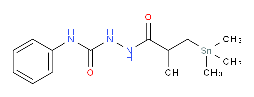 2-(2-methyl-3-(trimethylstannyl)propanoyl)-N-phenylhydrazinecarboxamide