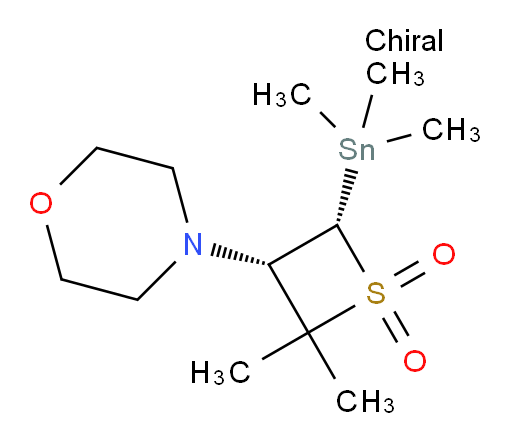 (3S,4S)-2,2-dimethyl-3-morpholino-4-(trimethylstannyl)thietane 1,1-dioxide