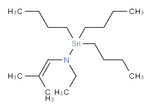 1,1,1-tributyl-N-ethyl-N-(2-methylprop-1-en-1-yl)stannanamine