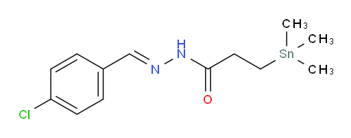 (E)-N'-(4-chlorobenzylidene)-3-(trimethylstannyl)propanehydrazide