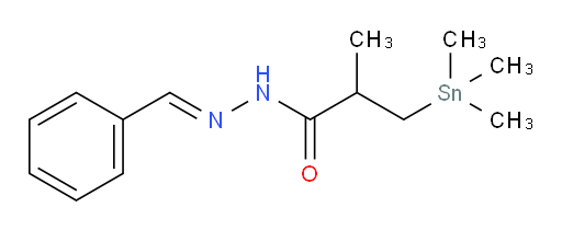 (E)-N'-benzylidene-2-methyl-3-(trimethylstannyl)propanehydrazide
