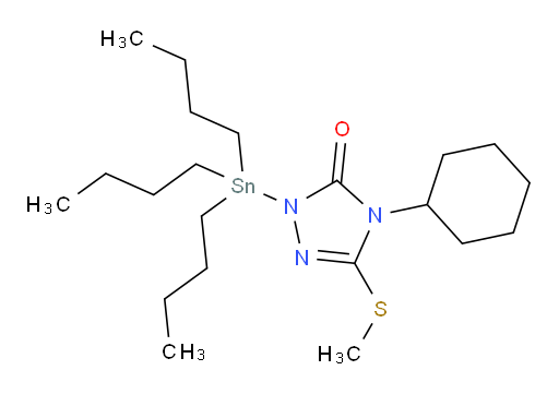 4-cyclohexyl-3-(methylthio)-1-(tributylstannyl)-1H-1,2,4-triazol-5(4H)-one