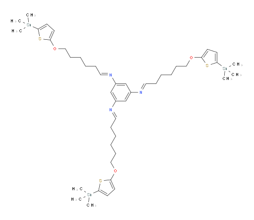 (N1E,N3E,N5E)-N1,N3,N5-tris(6-((5-(trimethylstannyl)thiophen-2-yl)oxy)hexylidene)benzene-1,3,5-triamine