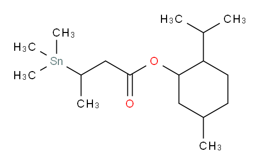 2-isopropyl-5-methylcyclohexyl 3-(trimethylstannyl)butanoate