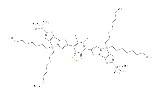 4,7-双(4,4-二辛基-6-(三甲基锡基)-4H-silolo[3,2-b:4,5-b']二噻吩-2-基)-5,6-二氟苯并[c][1,2,5]噻二唑