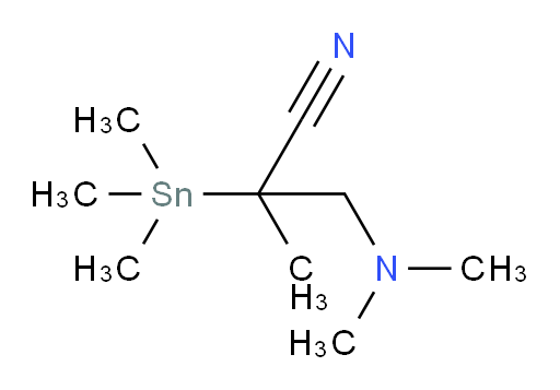 3-(dimethylamino)-2-methyl-2-(trimethylstannyl)propanenitrile