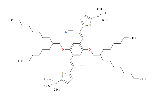 (2E,2'E)-3,3'-(2,5-bis((2-hexyldecyl)oxy)-1,4-phenylene)bis(2-(5-(trimethylstannyl)thiophen-2-yl)acrylonitrile)