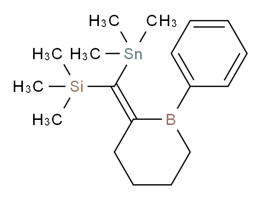 (E)-trimethyl((1-phenylborinan-2-ylidene)(trimethylstannyl)methyl)silane