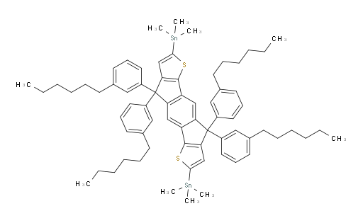 (4,4,9,9-tetrakis(3-hexylphenyl)-4,9-dihydro-s-indaceno[1,2-b:5,6-b']dithiophene-2,7-diyl)bis(trimethylstannane)