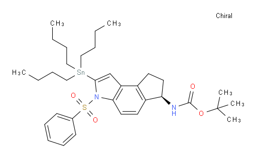 (R)-tert-butyl (3-(phenylsulfonyl)-2-(tributylstannyl)-3,6,7,8-tetrahydrocyclopenta[e]indol-6-yl)carbamate