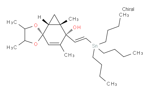(1R,5R,6S)-4,4',5',6-tetramethyl-5-((E)-2-(tributylstannyl)vinyl)spiro[bicyclo[4.1.0]hept[3]ene-2,2'-[1,3]dioxolan]-5-ol