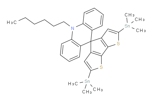 10-hexyl-2',6'-bis(trimethylstannyl)-10H-spiro[acridine-9,4'-cyclopenta[1,2-b:5,4-b']dithiophene]