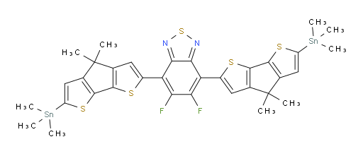 4,7-bis(4,4-dimethyl-6-(trimethylstannyl)-4H-cyclopenta[1,2-b:5,4-b']dithiophen-2-yl)-5,6-difluorobenzo[c][1,2,5]thiadiazole