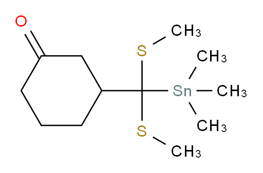 3-(bis(methylthio)(trimethylstannyl)methyl)cyclohexanone