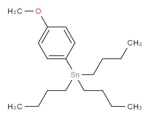 p-(Tributylstannyl)anisole;Tributyl(4-methoxyphenyl)tin;(4-Methoxyphenyl)tributyltin;TRIBUTYL(4-METHOXYPHENYL)STANNANE;(p-Methoxyphenyl)tributylstannane;Tributyl(p-methoxyphenyl)stannane;Stannane, tributyl(4-methoxyphenyl)-;(4-Methoxyphenyl)tributylstannane, 1-Methoxy-4-(tributylstannyl)benzene