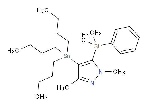 5-(二甲基(苯基)硅烷基)-1,3-二甲基-4-(三丁基锡基)-1H-吡唑