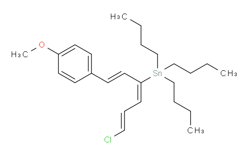 tributyl((1E,3E,5E)-6-chloro-1-(4-methoxyphenyl)hexa-1,3,5-trien-3-yl)stannane