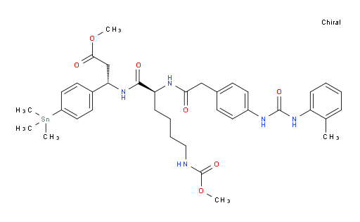 (S)-methyl 3-((S)-6-((methoxycarbonyl)amino)-2-(2-(4-(3-(o-tolyl)ureido)phenyl)acetamido)hexanamido)-3-(4-(trimethylstannyl)phenyl)propanoate