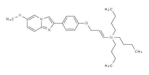 (E)-6-methoxy-2-(4-((3-(tributylstannyl)allyl)oxy)phenyl)imidazo[1,2-a]pyridine