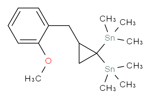 (2-(2-methoxybenzyl)cyclopropane-1,1-diyl)bis(trimethylstannane)