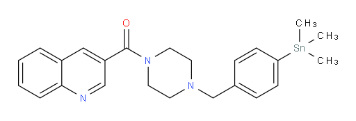 quinolin-3-yl(4-(4-(trimethylstannyl)benzyl)piperazin-1-yl)methanone