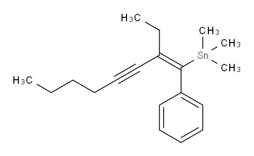 (E)-(2-ethyl-1-phenyloct-1-en-3-yn-1-yl)trimethylstannane