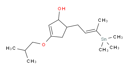 (E)-3-isobutoxy-5-(3-(trimethylstannyl)but-2-en-1-yl)cyclopent-2-enol