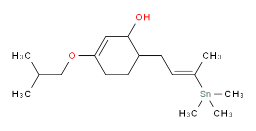 (E)-3-isobutoxy-6-(3-(trimethylstannyl)but-2-en-1-yl)cyclohex-2-enol