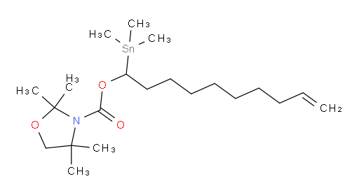 1-(trimethylstannyl)dec-9-en-1-yl 2,2,4,4-tetramethyloxazolidine-3-carboxylate