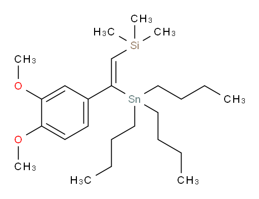 (Z)-(2-(3,4-dimethoxyphenyl)-2-(tributylstannyl)vinyl)trimethylsilane