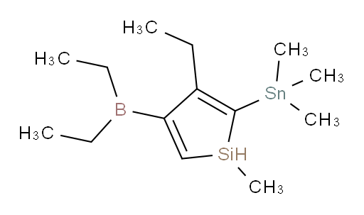 4-(diethylboryl)-3-ethyl-1-methyl-2-(trimethylstannyl)-1H-silole