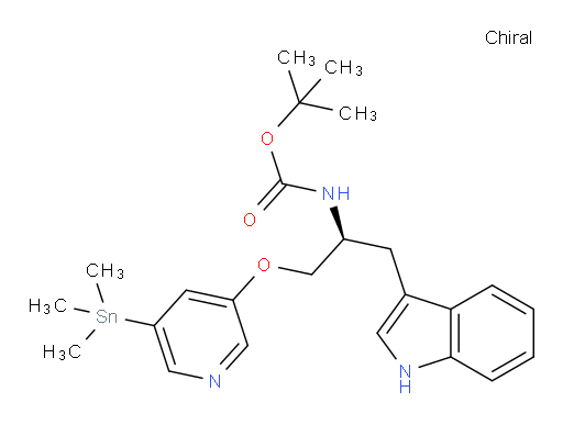 (S)-叔丁基 (1-(1H-吲哚-3-基)-3-((5-(三甲基锡基)吡啶-3-氧基))丙-2-基)氨基甲酸酯