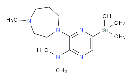 N,N-dimethyl-3-(4-methyl-1,4-diazepan-1-yl)-5-(trimethylstannyl)pyrazin-2-amine