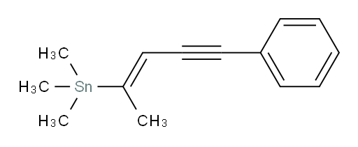 (E)-trimethyl(5-phenylpent-2-en-4-yn-2-yl)stannane