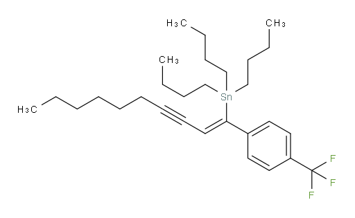 (Z)-tributyl(1-(4-(trifluoromethyl)phenyl)dec-1-en-3-yn-1-yl)stannane