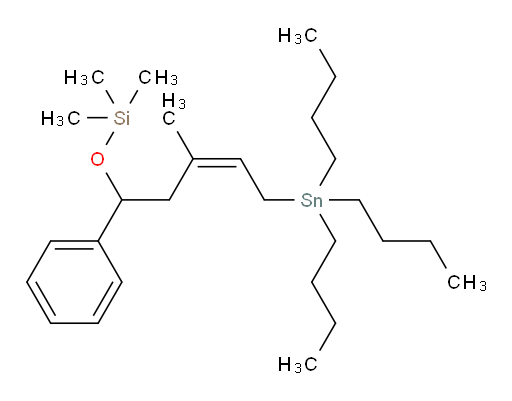 (Z)-trimethyl((3-methyl-1-phenyl-5-(tributylstannyl)pent-3-en-1-yl)oxy)silane