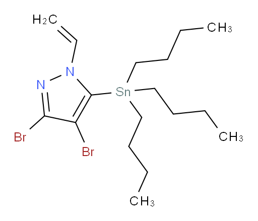3,4-dibromo-5-(tributylstannyl)-1-vinyl-1H-pyrazole