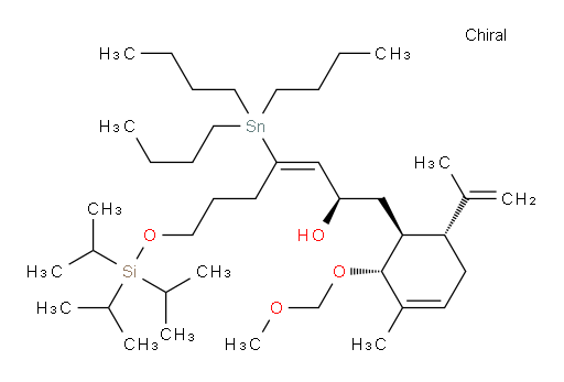 (R,E)-1-((1S,2R,6R)-2-(methoxymethoxy)-3-methyl-6-(prop-1-en-2-yl)cyclohex-3-en-1-yl)-4-(tributylstannyl)-7-((triisopropylsilyl)oxy)hept-3-en-2-ol